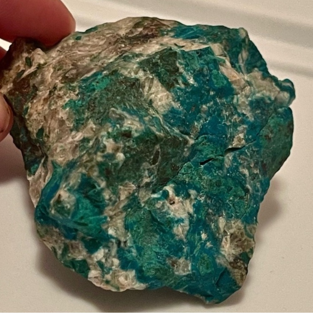 Large Chunk of Chrysocolla, Azurite, Malachite & Copper in Quartz